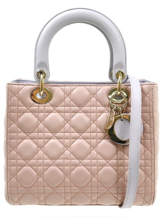 Dior Handbags - ✨🛍️ Christian Dior Leather Tricolor Medium Cannage Quilted Lady Dior Handbag